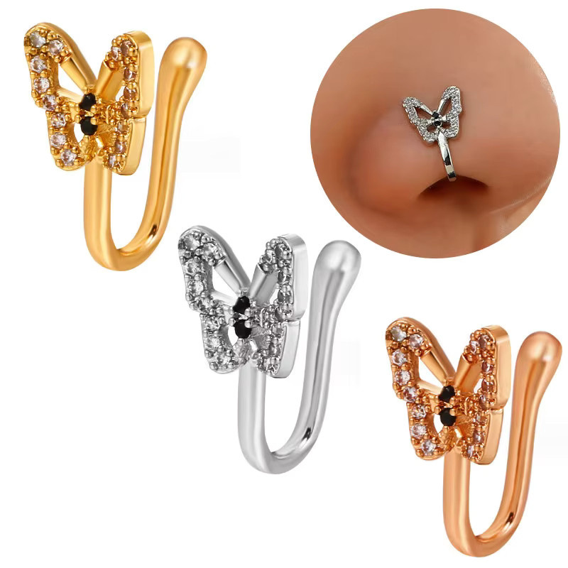 Nasenring Schmetterling, Edelstahl, Unisex - Bild 2