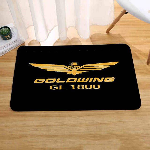 BEAST KINGDOM Bodenmatte M-Motorcycle H-Goldwing-s in Schwarz, wetterfeste Rechteckmatte für Wohnzimmer, Schlafzimmer oder Outdoor, B/T: 60 x 40 cm - Bild 1