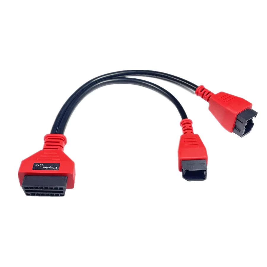Obdiicat Chrysler Programmierkabel 12 8 Stecker für Autel DS808 Maxisys MS905 MS906 MS908 Pro Elite in Rot - Bild 2