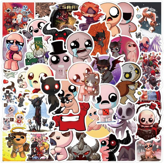 50 Stück The Binding of Isaac Aufkleber Set von Binchi Outdoor Product in Multicolour für Graffiti Dekoration und DIY Projekte - Bild 1