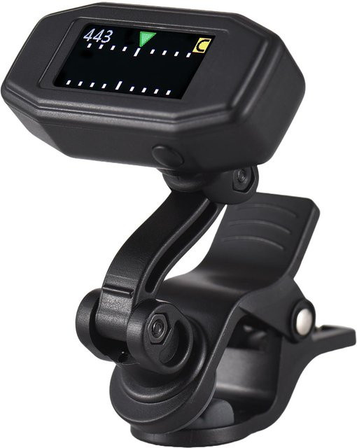 AROMA Clip-On Gitarrentuner mit TFT-Farbbildschirm für chromatische Gitarre, Bass, Violine und Ukulele in Schwarz - Bild 1