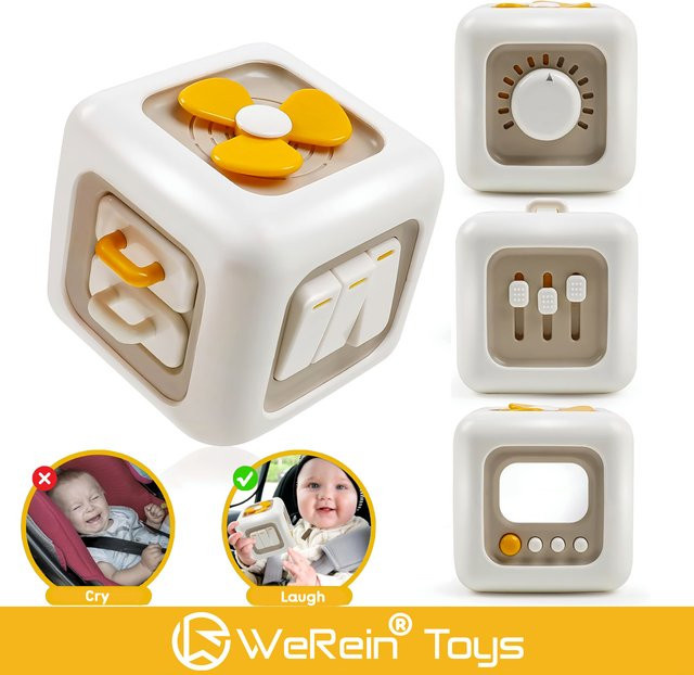 6-in-1 Montessori Aktivitätswürfel, Lernspielzeug, Bunt / Mehrfarbig - Bild 1