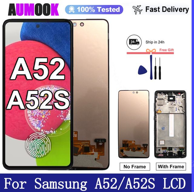 Samsung AMOLED Display Ersatz mit Touchscreen Digitizer für Galaxy A52 4G/5G und A52S 5G in Schwarz - Bild 1