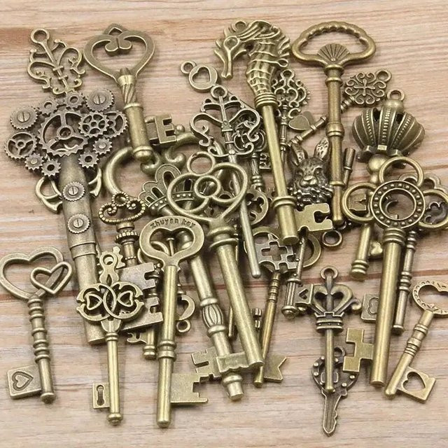 Schlüssel Charms Anhänger, Metall, Unisex - Bild 1