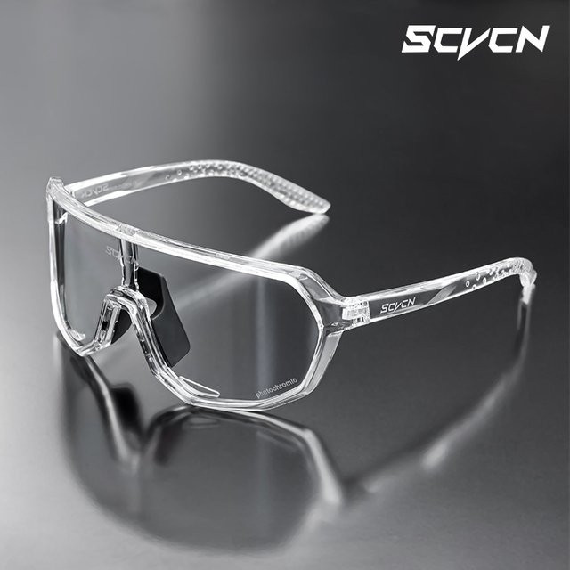 SCVCN Sport-Sonnenbrille, Photochrome, Vollrand, transparent, Unisex - Bild 1