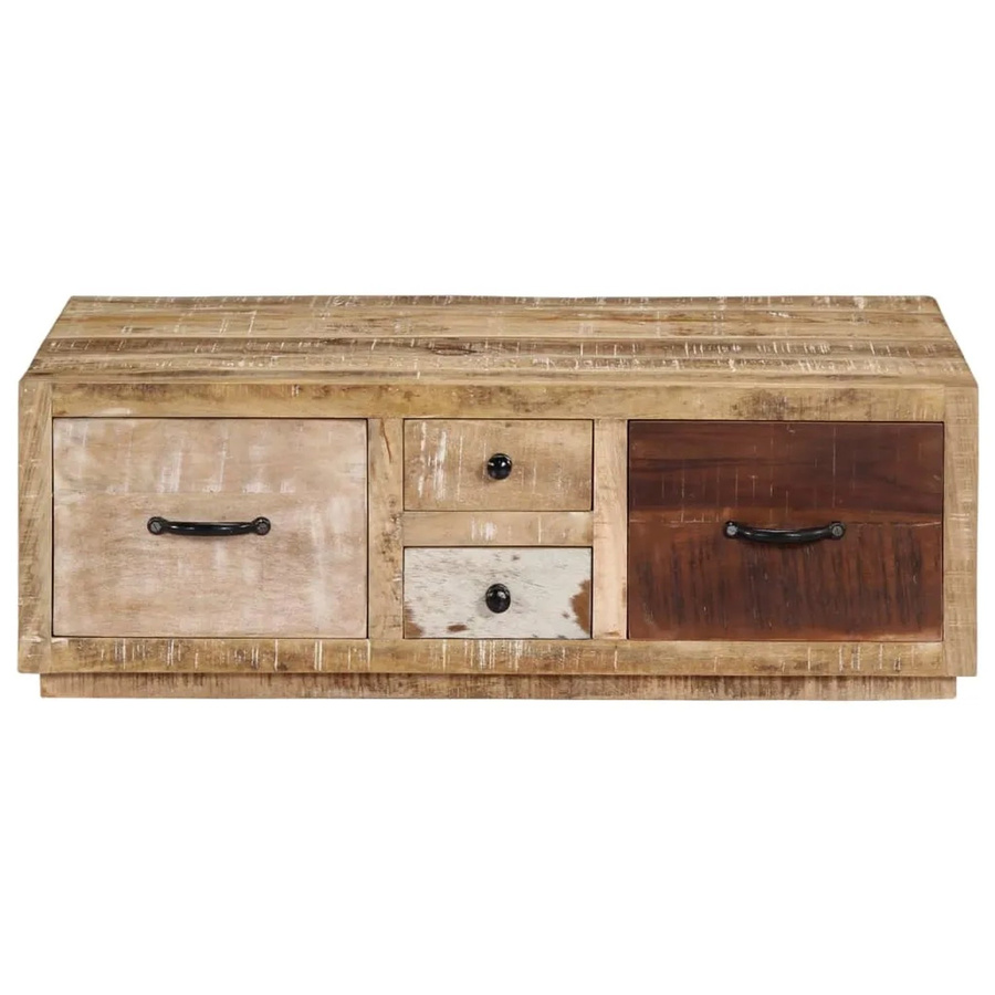 vidaXL Couchtisch aus Massivholz Mango in Braun, B/T/H: 90 x 60 x 30 cm - Bild 2