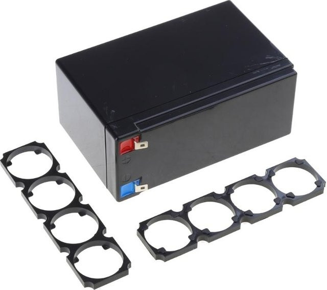 Langlebiger ABS-Batteriehalter für 32650/32700 Akkus mit Vier-Link-Montage in Schwarz oder Grün - Bild 1