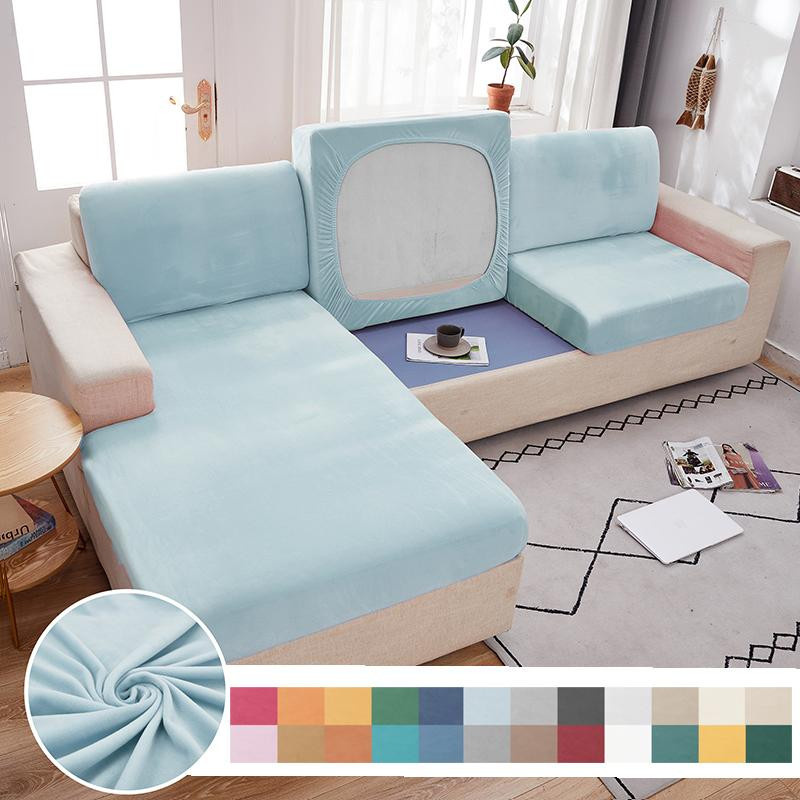 Airldianer Samt Sofa Kissenbezug aus Polyester, elastischer und rutschfester Schonbezug für Couch und Stühle, schmutzabweisend - Bild 1