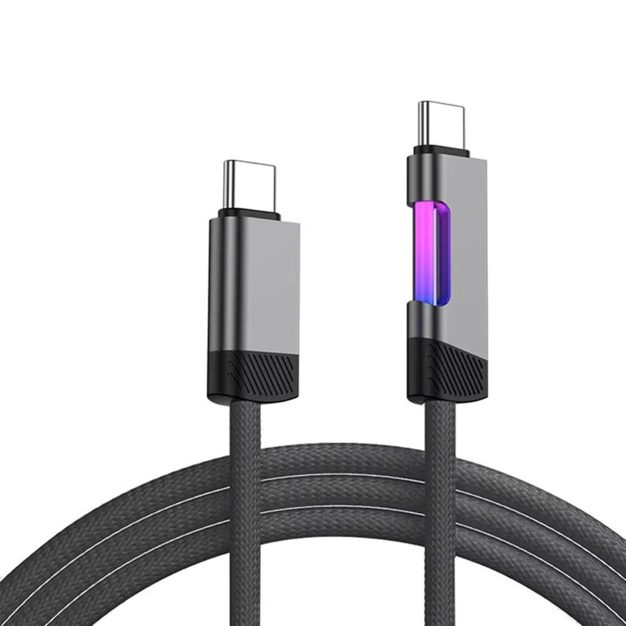 RGB Flowing Night Ladekabel in Schwarz, geflochtenes Drahtmaterial, verschleißfest und zugfest, Länge: 1 m oder 2 m - Bild 6