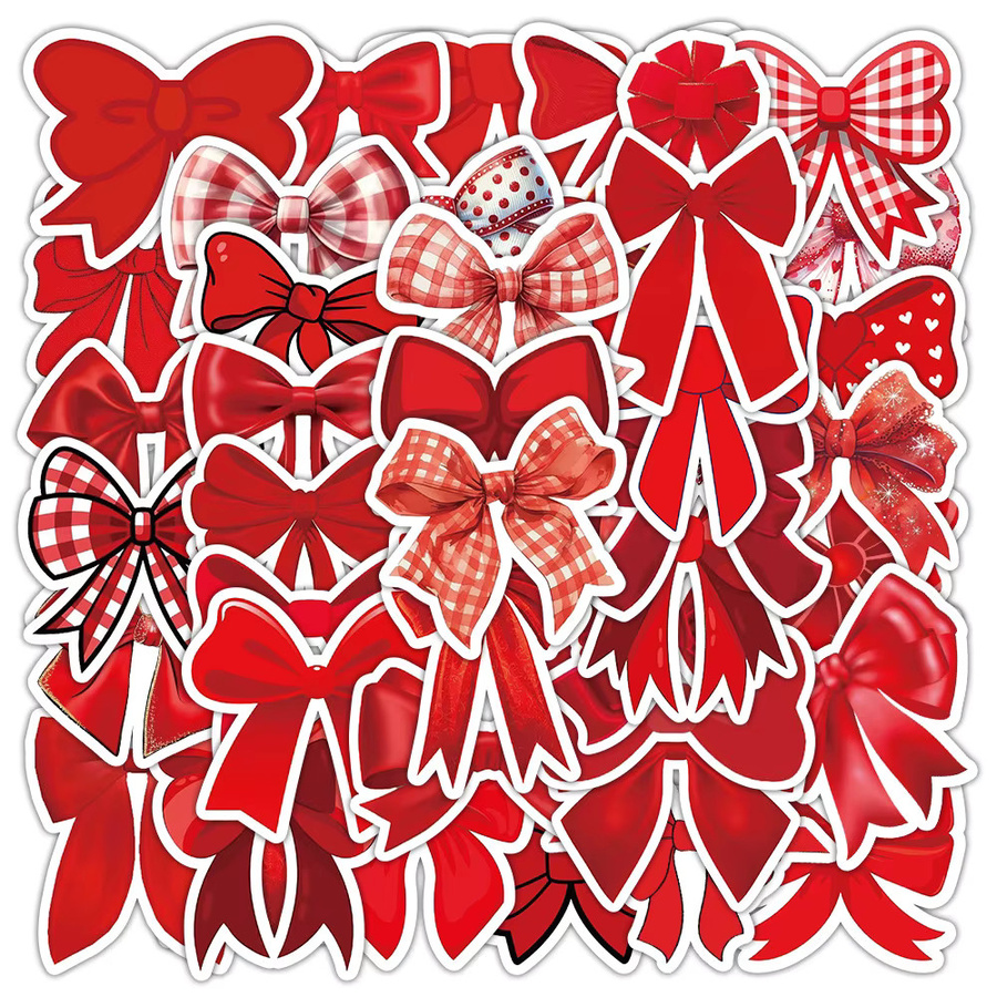 Bunte Kawaii Bow Graffiti-Aufkleber im Cartoon-Stil von AnimeWorlds Store für Scrapbooks - Bild 2