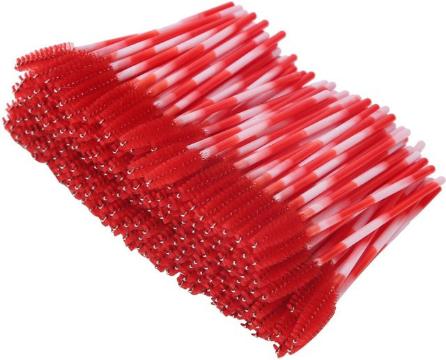 Koogeelife Mascara-Bürstchen Applikator, 200 Stück, rot, Unisex - Bild 1