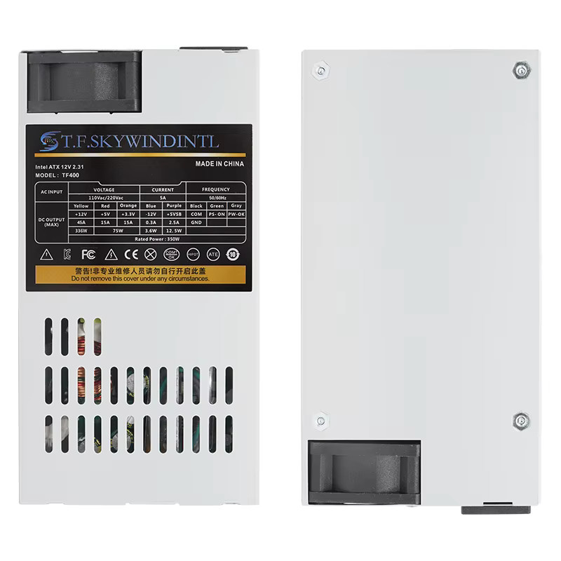 T.F.SKYWINDINTL 1U Flex Netzteil 350W in Silber für POS-Geräte, Industrie-PCs, Mini-ITX und Gaming Desktop-Computer mit geräuscharmem Lüfter - Bild 3