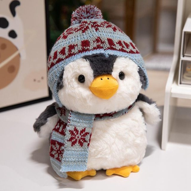 Kidsly Pinguin Plüschpuppe, Plüschtier, Schwarz, Rosa, 20cm - Bild 1