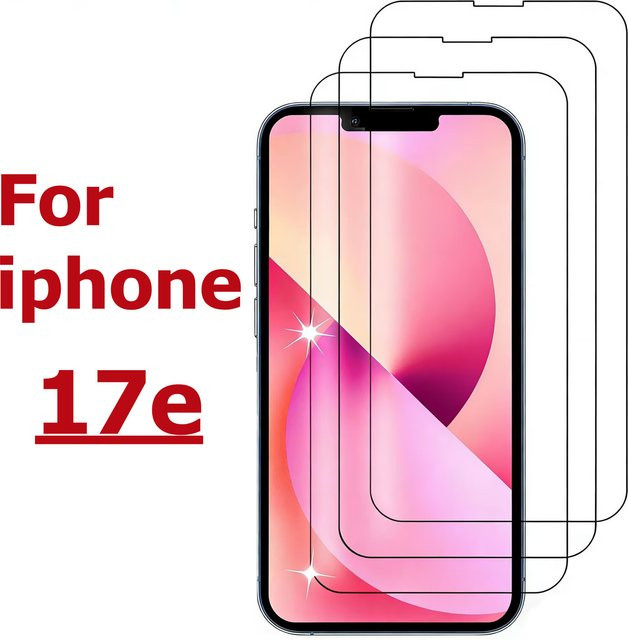 Leeshionz Displayschutz aus gehärtetem Glas für iPhone 17e, 6,1 Zoll, transparent - Bild 1