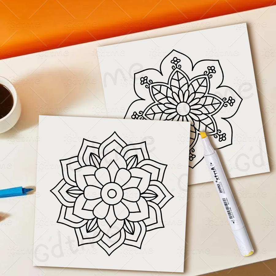Mandala-Malbuch für Erwachsene Cozy Spaces Coloring mit gemütlichen Motiven zur Entspannung, Mehrfarbig - Bild 4