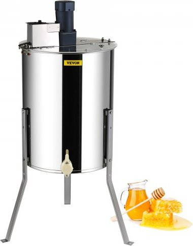 VEVOR Elektrische Honigschleuder aus Edelstahl für 4/8 Rähmchen, 140W Tangentialschleuder mit 45mm Honigventil, Imkerei Zubehör - Bild 1