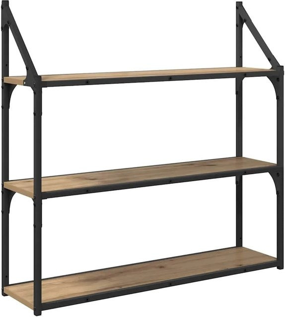 vidaXL Wandregal Artisan-Eiche in Braun aus Holzwerkstoff, B/T/H: 80 x 21 x 78,5 cm - Bild 1