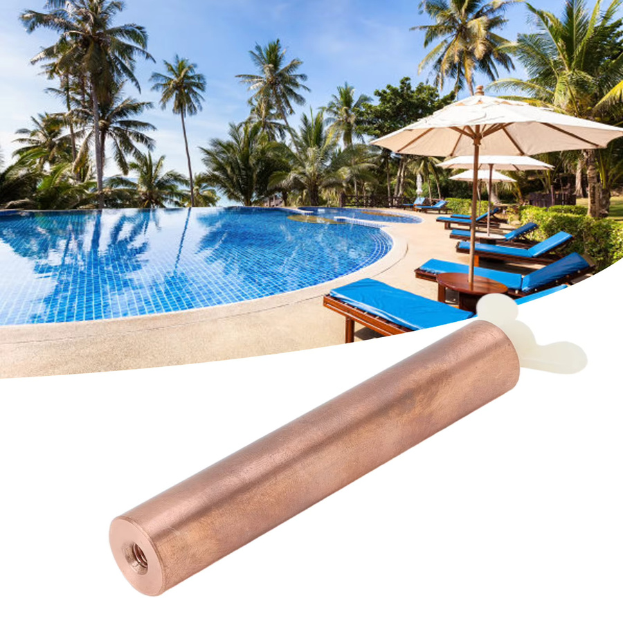 Sun Shock Solar-Pool-Ionisator-Anodenstange aus Kupfer in Gold und Braun - Bild 2