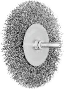 PFERD TOOLS Rundbürste ungezopft in Silber mit Stahl-Draht-Ø 0,30 mm, Durchmesser: 100 mm, Breite: 10 mm, Schaft-Ø: 6 mm - Bild 1