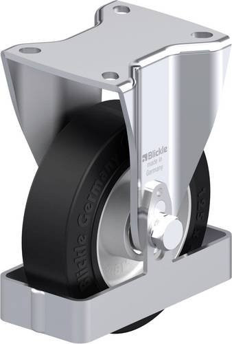 Blickle BH-ALEV 125K-1-FS Stahlblech-Bockrolle in Schwarz-Grau mit 125 mm Rad-Durchmesser und 250 kg Tragfähigkeit - Bild 1