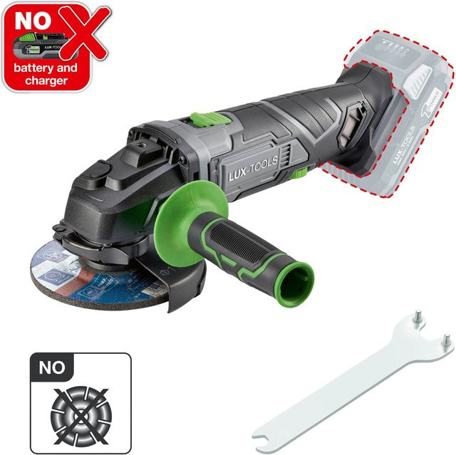 LUX-TOOLS Akku-Winkelschleifer A-WS-20/115 A 20 V in Grau (Einzelartikel ohne Akku) - Bild 1