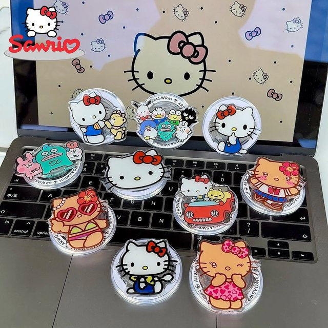 Sanrio Hello Kitty und Kuromi Acryl-Magnet-Handyhalter für MagSafe-Hüllen, niedlicher Phone GripTok - Bild 1