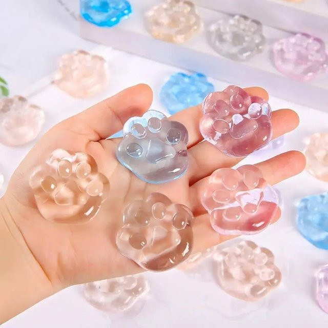 Taba Squishy Schleife Katzenpfote, Fidget Spielzeug, Rosa, Langsamer Rückprall - Bild 1