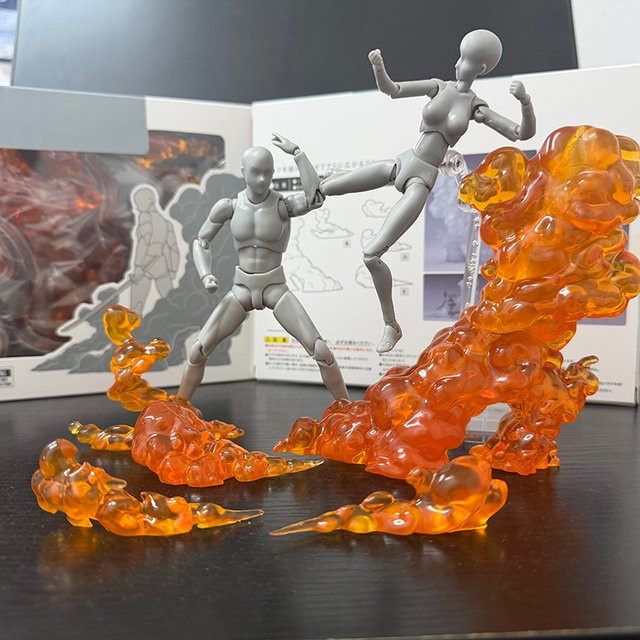 Action-Anime-Figuren-Kollektion Ko-Modell, Rauch-Element, Gelb/Weiß, Zubehör - Bild 1