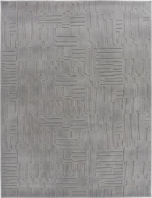 Moderner Teppich Tokko in Grau mit geometrischem Design im skandinavischen Stil, B/T: 200 x 280 cm - Bild 1