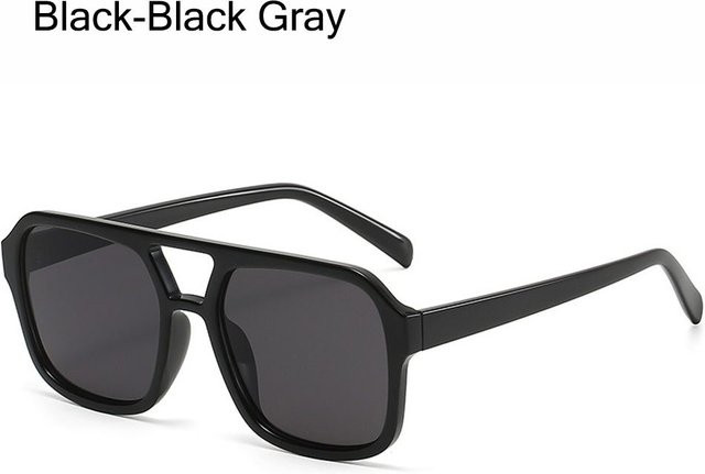 FOXANRY Sonnenbrille, quadratisch, Vollrand, Kunststoff, Unisex, black - Bild 1
