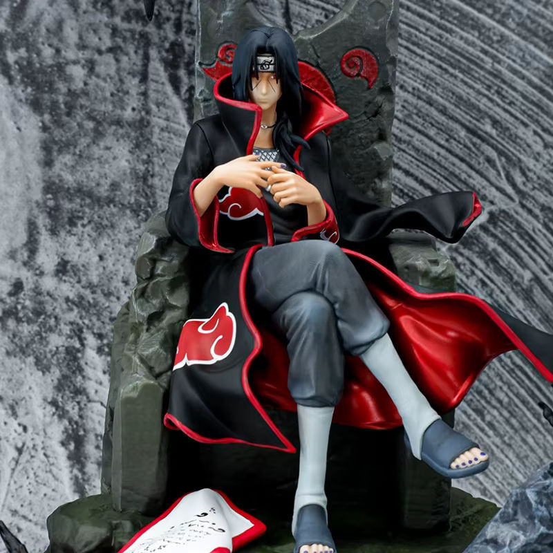 Bandai Anime Uchiha Itachi Akatsuki Thron Actionfigur aus PVC in Schwarz, Höhe: 35 cm - Bild 1