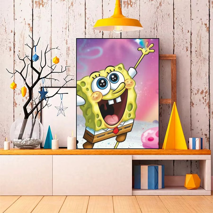 Potdemiel DIY Diamant Malerei Set SpongeBob Schwammkopf Mosaik Kit Multicolor für Kinder - Bild 2
