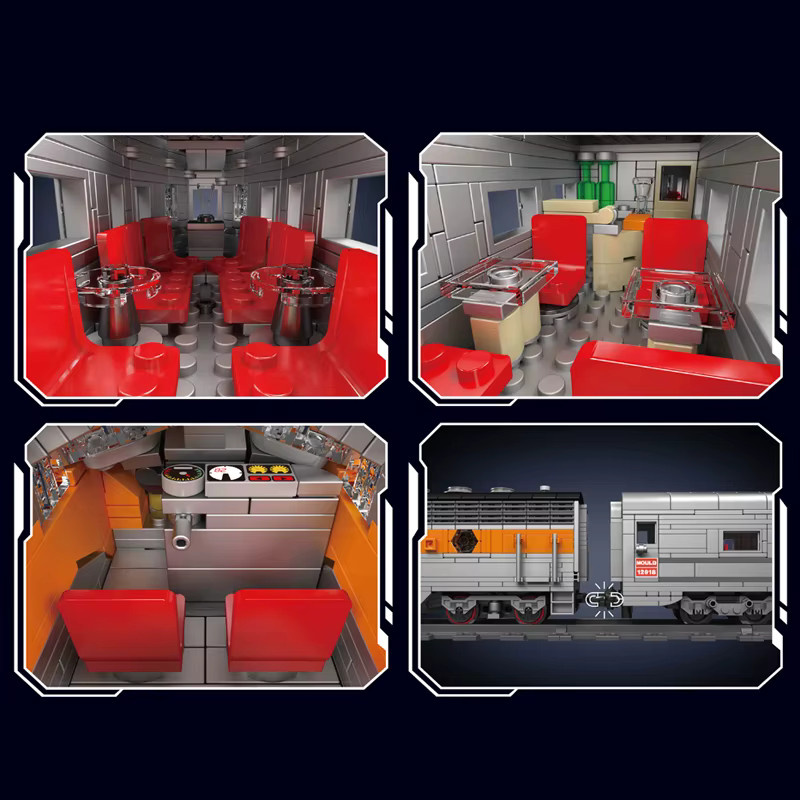 Mould King 12018 Technischer Zug-Bausatz, Ferngesteuert, Diesel-Lokomotivmodell - Bild 5