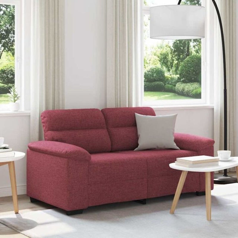 Vidaxl 2-Sitzer-Sofa aus Stoff in Rot, Breite: 160 cm, Höhe: 81 cm, Tiefe: 84 cm - Bild 1