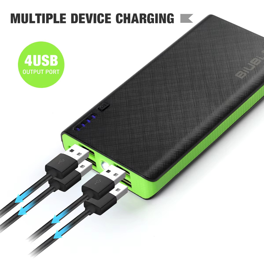 Tragbare Power Bank mit 20000 mAh Schnellladefunktion in Schwarz - Bild 3
