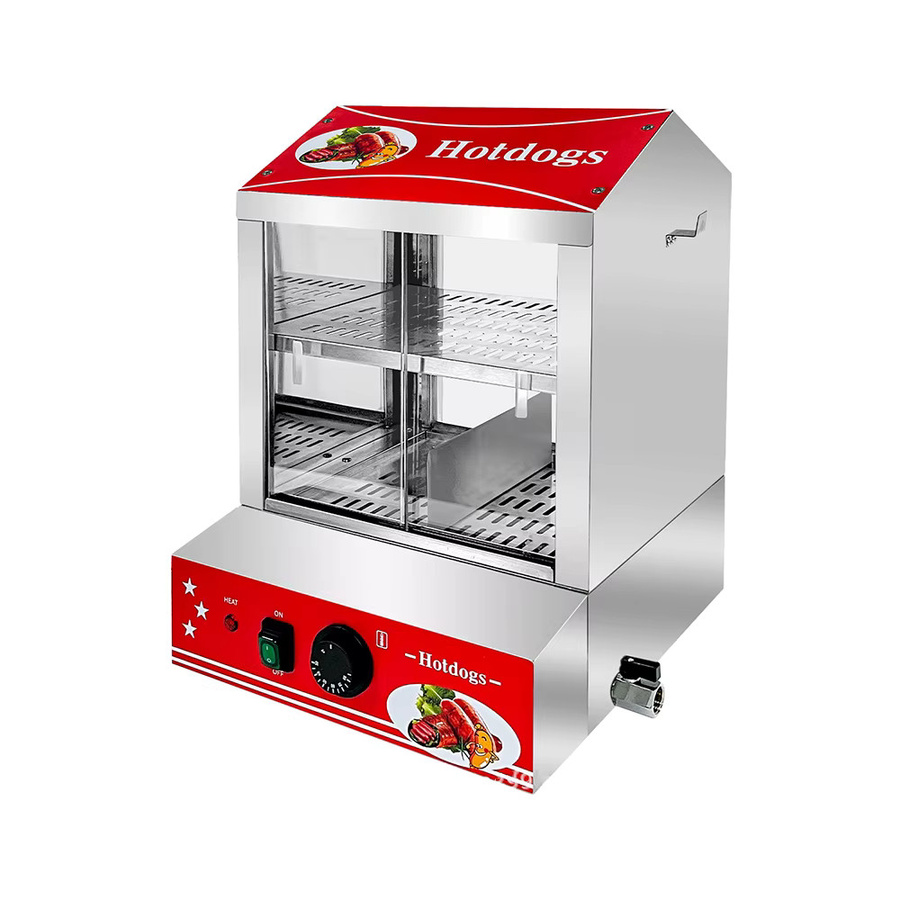 LZHZXY Elektrischer Hot-Dog-Wärmer aus Edelstahl in Silber mit 27L Fassungsvermögen und Multi-Temperatur-Kontrolle - Bild 3