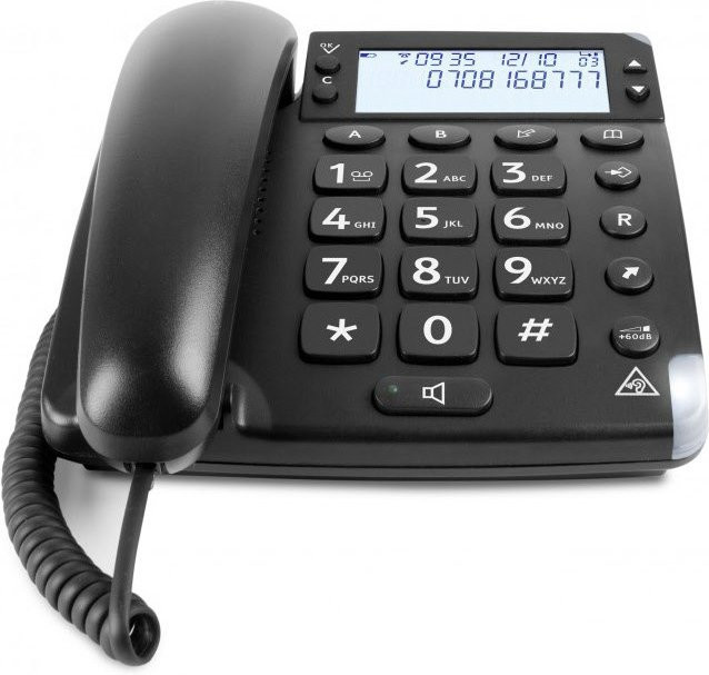 Doro Magna 4000 Schnurgebundenes Telefon in Schwarz mit Rufnummernanzeige, Anklopffunktion und Freisprecheinrichtung - Bild 2