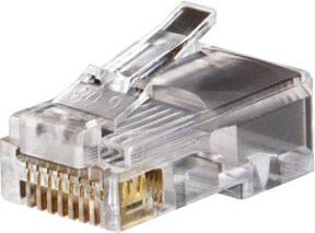 Klein Tools RJ45 Datenstecker CAT5e, 100-teilig, transparent mit Goldkontakten - Bild 1