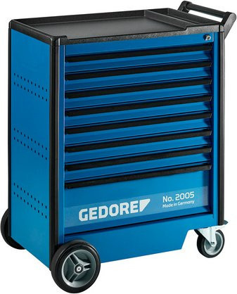 Gedore Werkzeugwagen mit 8 Schubladen in Blau und Schwarz - Bild 1