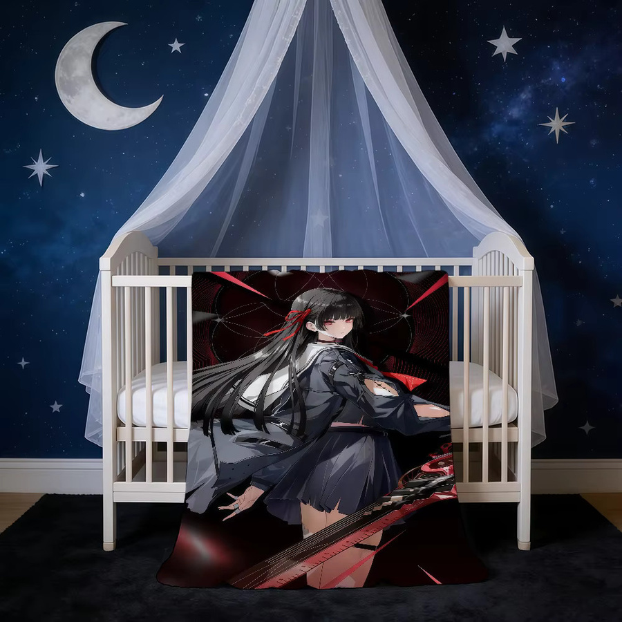Chisa Game Home Plüsch-Überwurfdecke mit Wellenmuster für Kinder und Schlafzimmer - Bild 2