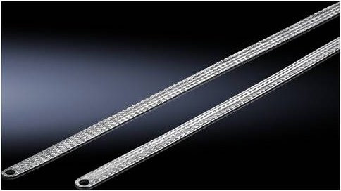 Rittal Erdungsband Flachband-Erder SZ 2412.210 aus Messing in Silber, 10 Stück - Bild 1