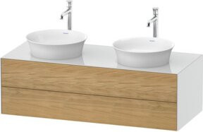 Duravit Waschtischunterschrank White Tulip in White, B/T/H: 130 x 55 x 40,8 cm - Bild 1