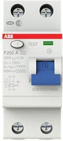 ABB FI-Schutzschalter F202A-100/0,3 RCD 100A 230V in Weiß - Bild 1