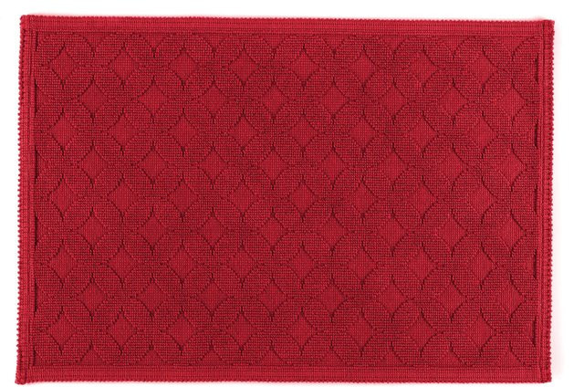 Badematte RHOMTUFT SEASIDE in Cardinal Rot, Baumwolle, B/T: 90 x 60 cm - Bild 1