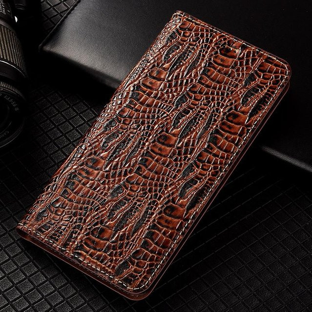 Dragon Claw Echtleder Klapphülle für Samsung Galaxy S20 bis S25 Ultra FE Plus Edge mit Kartenfächern in Kaffeebraun - Bild 1