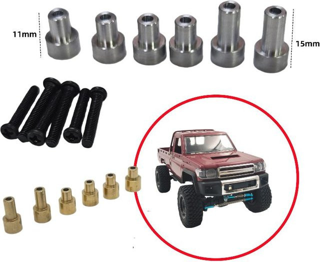 ZTOYL 1/12 Modified Big Wheel Upgrade-Teile, Metall, Grau, Zubehör - Bild 1