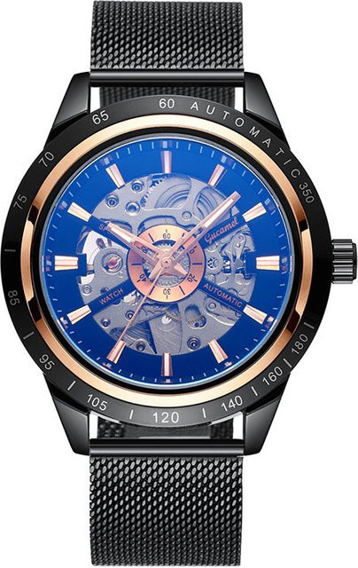 GUCAMEL Armbanduhr Automatik, Milanaise, Bicolor, Herren - Bild 1