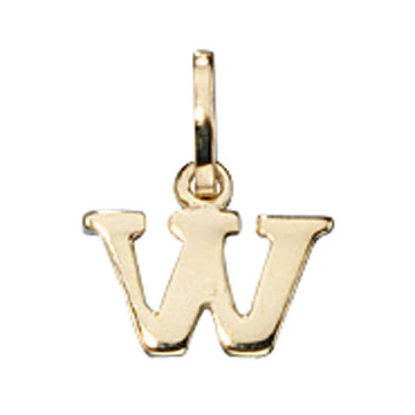 Colfem Anhänger Buchstabe W, 333 Gelbgold, Unisex - Bild 1
