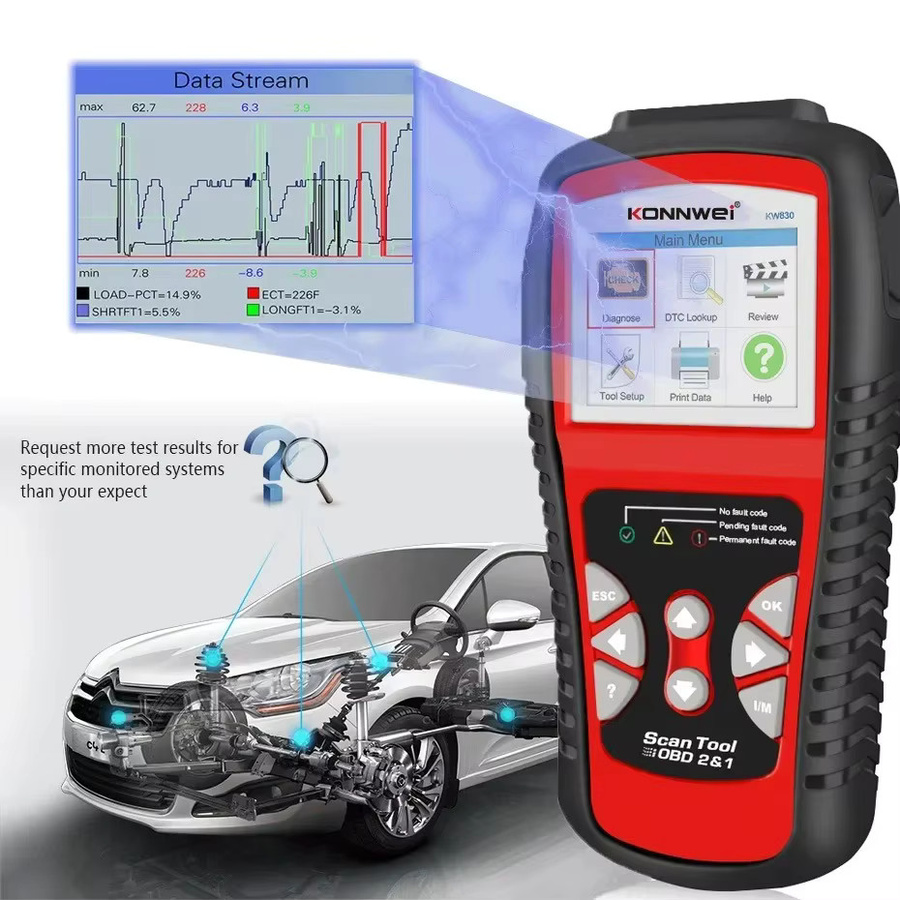 KONNWEI KW830 OBD2 Diagnosegerät zum Lesen und Löschen von Fahrzeugfehlercodes - Bild 5