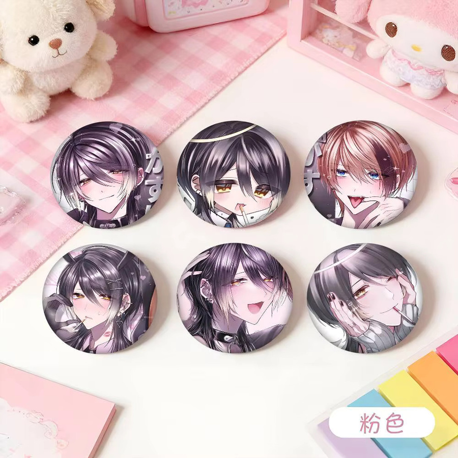 bilibili Brosche, Anime Kasurich Cartoon-Stil, Emaille-Pin, rund - Bild 2